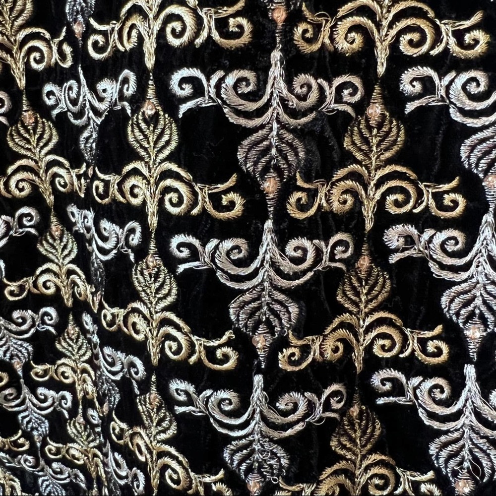 Alice + Olivia Black and Gold Mini Dress​ - Picture 3 of 9
